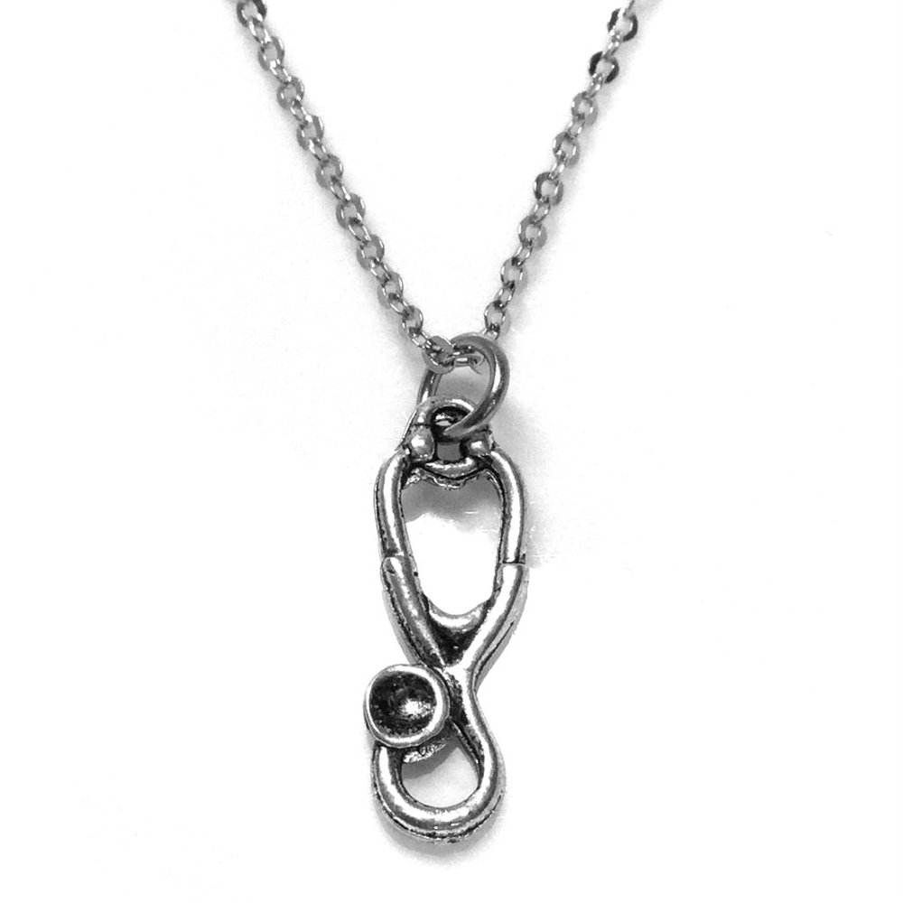 Miniature Stethoscope Charm Necklace